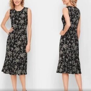 Talbots Women’s Floral Crepe Fit & Flare Midi Dress